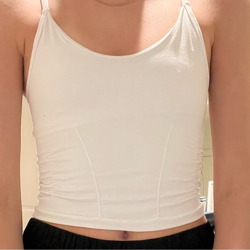 Free People White Workout Top